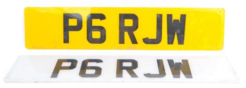 P6 RJW - PERSONALISED VEHICLE CAR REGISTRATION NUMBER PLATE