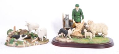 TWO LATE 20TH CENTURY LEONARDO COLLECTION FARM FIGURINES
