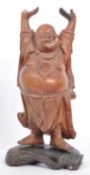 19TH CENTURY CHINESE WOODEN CARVED HO TAI BUDDHA