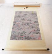 LATE 20TH CENTURY CONTEMPORARY CHINESE CANVAS WALL HANGING