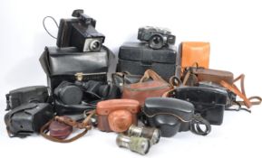 COLLECTION OF VINTAGE 20TH CENTURY CAMERAS & BINOCULARS