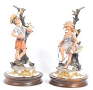 20TH CENTURY CAPODIMONTE SARTORI PORCELAIN FIGURINES