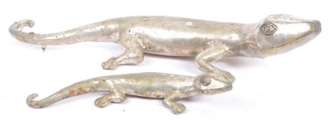 20TH CENTURY CAST METAL SALAMANDER - LIZARD T/W ANOTHER