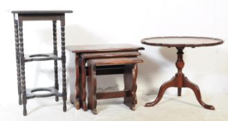 TILT TOP OCCASIONAL TABLE - BOBBIN SUPPORT SIDE TABLE & NEST