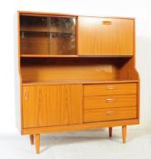 1970S SCHREIBER TEAK VENEER HIGHBOARD