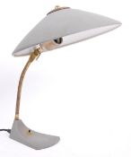 1950S METAL UFO DOMED DESK LIGHT IN THE MANNER OF LOUIS KALFF