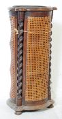 EARLY 20TH CENTURY 1920S OAK & WICKER UMBRELLA STAND