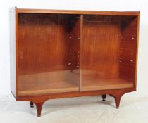 MID CENTURY 1960S TEAK VENEER DISPLAY CABINET BOOKCASE