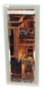 CONTEMPORARY RECTANGULAR MIRROR SMOKED GLASS BACK