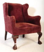 19TH CENTURY VICTORIAN WINGBACK LIBRARY ARMCHAIR
