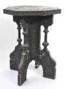 19TH CENTURY ANGLO COLONIAL HARDWOOD SIDE TABLE