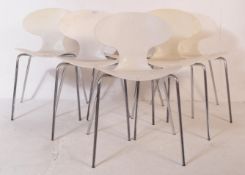 SET OF SIX RETRO MID CENTURY KITCHEN / DINING STACKING CHAIRS