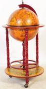 20TH CENTURY TERRESTRIAL GLOBE COCKTAIL DRINKS CABINET