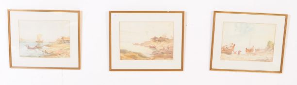 THREE 20TH EARLY CENTURY WATERCOLOUR PAINTINGS
