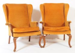 PARKER KNOLL FURNITURE - PAIR OF MID CENTURY TEAK ARMCHAIRS