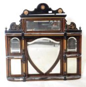 VICTORIAN AESTHETIC MOVEMENT OVER MANTEL MIRROR