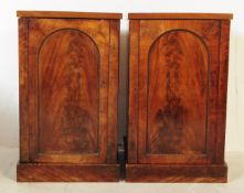 PAIR OF 19TH CENTURY REGENCY MAHOGANY PEDESTAL CABINETS