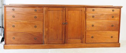 LARGE GEORGE III REVIVAL MAHOGANY CAPTAINS DOUBLE CHEST