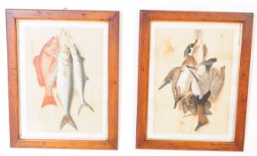 TWO FISHING SHOOTING LITHOGRAPH PRINTS BY J.OTTMANN NEW YORK