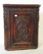 18TH CENTURY GEORGE III OAK HANGING CORNER CABINET