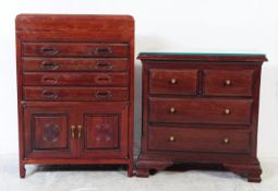 VINTAGE 20TH CENTURY CHINESE HARDWOOD CANTEEN OF CUTLERY