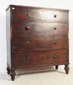 19TH CENTURY VICTORIAN MAHOGANY ATTIC CHEST OF DRAWERS