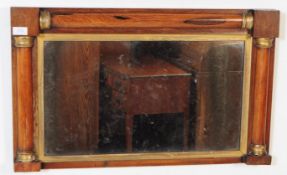 19TH CENTURY ROSEWOOD OVERMANTLE MIRROR