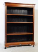 19TH CENTURY VICTORIAN MAHOGANY OPEN WINDOW BOOKCASE
