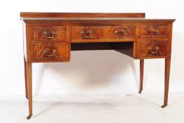 EDWARDIAN MAHOGANY INLAID WRITING TABLE DESK