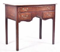 18TH CENTURY GEORGE III MAHOGANY LOWBOY WRITING DESK