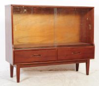 MID CENTURY 1960S TEAK BOOKCASE DISPLAY CABINET