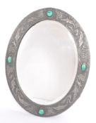 SCOTTISH ARTS & CRAFTS HAMMERED TIN WALL MIRROR