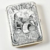 VICTORIAN SILVER & ENAMEL CIGARETTE CASE BY HOWARD JAMES