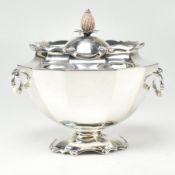 EARLY 20TH CENTURY HALLMARKED SILVER TEA CADDY