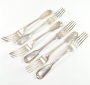 6 VICTORIAN HALLMARKED SILVER FORKS