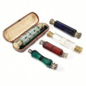 ANTIQUE DOUBLE ENDED GLASS SCENT BOTTLES