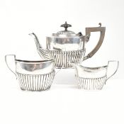 EDWARD VII 3 PIECE HALLMARKED SILVER TEA SERVICE