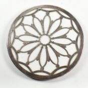 GEORGE V HALLMARKED SILVER MOUNTED TRIVET