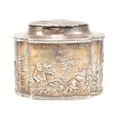 LATE VICTORIAN HALLMARKED SILVER TEA CADDY