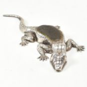 EDWARDIAN SILVER CROCODILE PIN CUSHION CRISFORD & NORRIS
