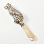 VICTORIAN HALLMARKED SILVER COMBINATION RATTLE TEETHER DOG