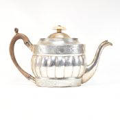 GEORGE III HALLMARKED SILVER TEA POT