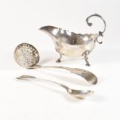 COLLECTION OF VICTORIAN & LATER HALLMARKED SILVER ITEMS