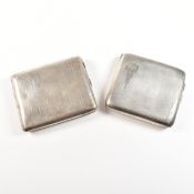 TWO HALLMARKED SILVER CIGARETTE CASES GEORGE V & LATER