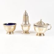 GEORGE VI HALLMARKED SILVER CONDIMENT SET