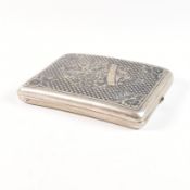 EARLY 20TH CENTURY WHITE METAL & NIELLO CIGARETTE CASE