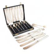 COLLECTION OF HALLMARKED SILVER FLATWARE ITEMS 1930S & LATER