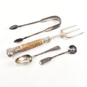 COLLECTION OF GEORGE IV & LATER HALLMARKED SILVER ITEMS