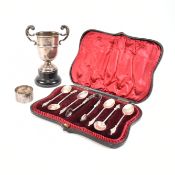 VICTORIAN & LATER HALLMARKED SILVER ITEMS - APOSTLE SPOONS