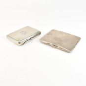 TWO VICTORIAN & LATER HALLMARKED SILVER CIGARETTE CASES